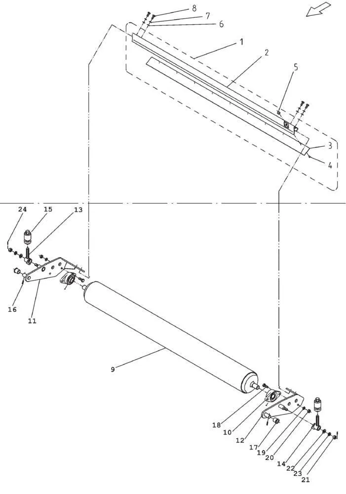 Stěrka, opěrná kladka