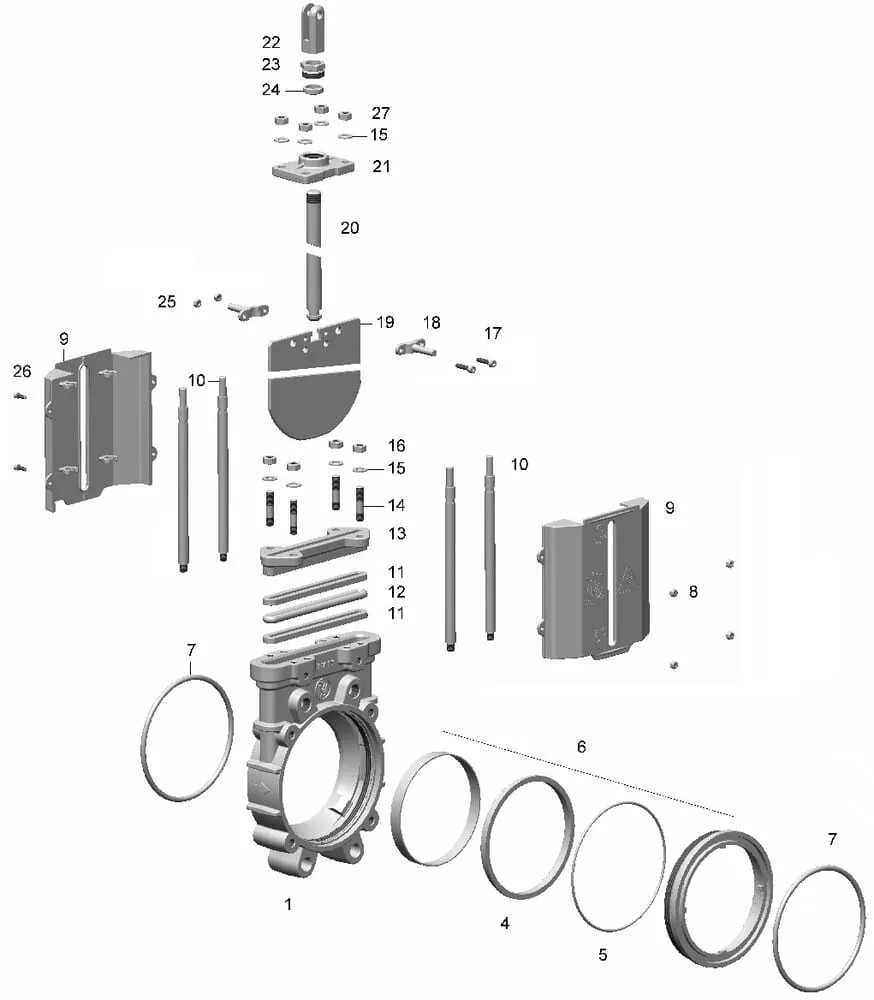 Originální deskové šoupátko MZ 4" náhradní díly