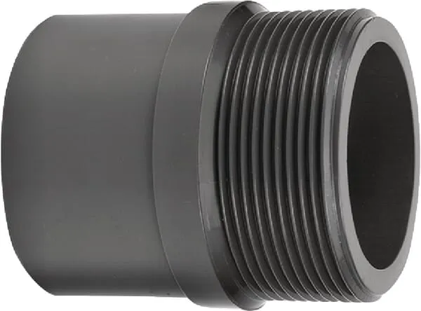 PVC-U spojka - Objímka (PVC) x Vnější závit (BSP)
