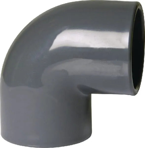 PVC-U koleno 90° - Objímka (PVC) x Objímka (PVC)