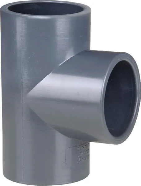 PVC-U T-kus - Objímka (PVC) x Objímka (PVC) x Objímka (PVC)