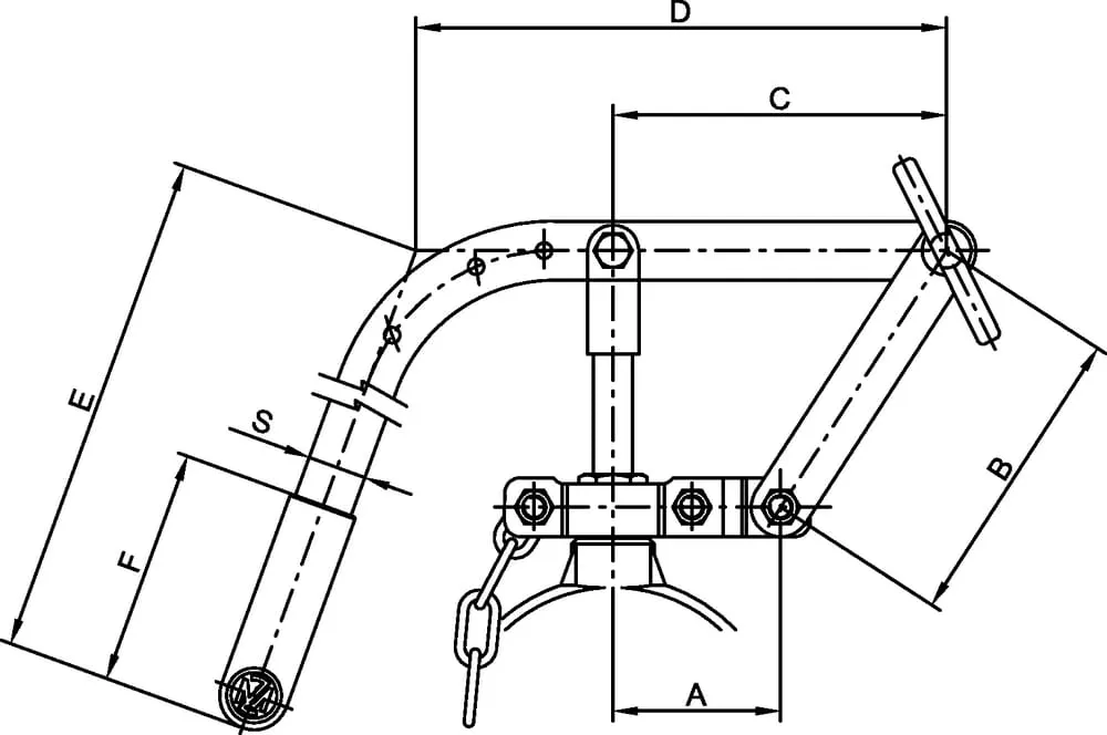 Ruční ovládání pro pístová šoupátka