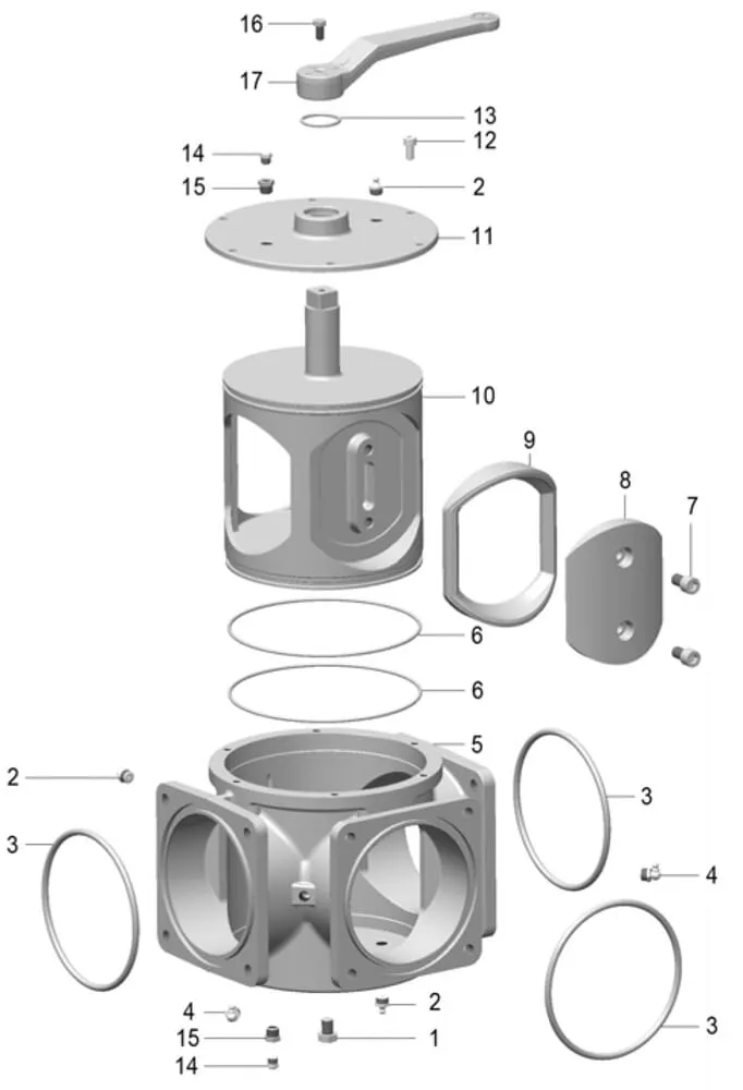 3-cestný kohout - 8" a náhradní díly