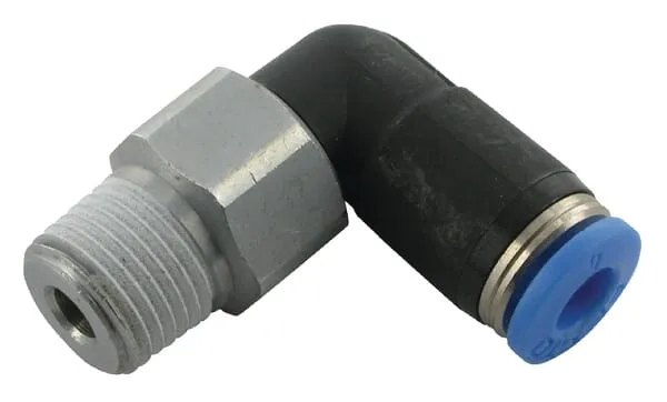 L-rotační zásuvné šroubení s vnějším závitem a vnějším šestihranem ECRM