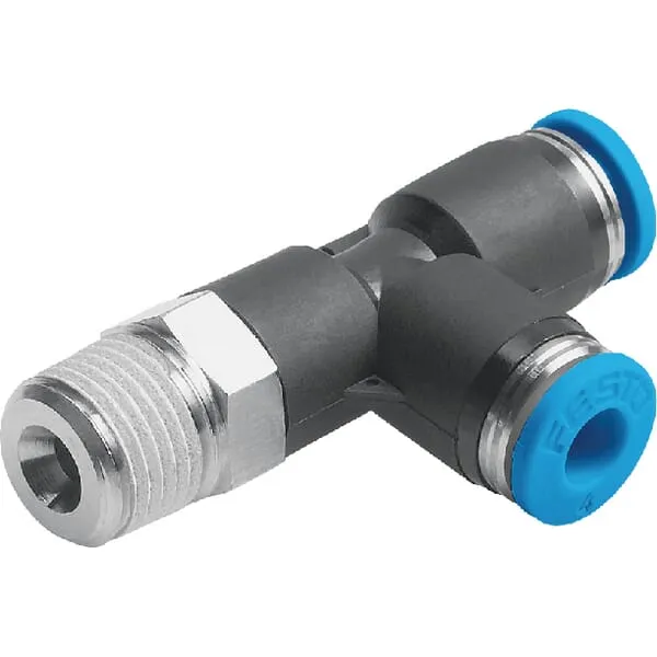 Nástrčné T- šroubení výkyvné s vnějším závitem a vnějším šestihranem TCMT