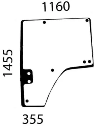 Door glass left
