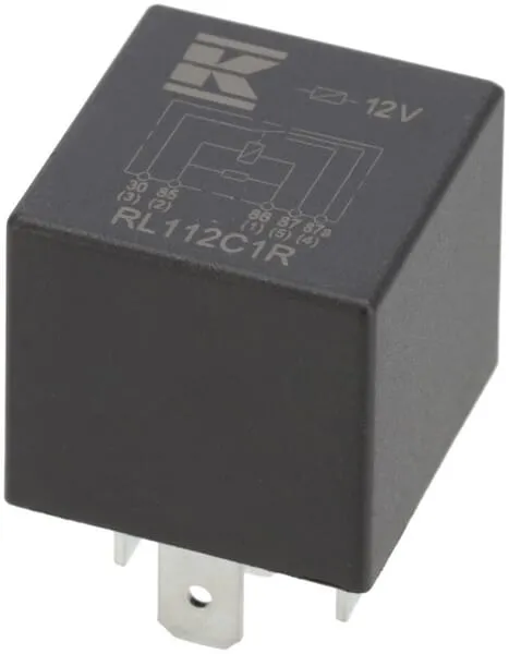 Minirelé 12 V, přepínací, 30 A / 40 A, s odporem, bez držáku