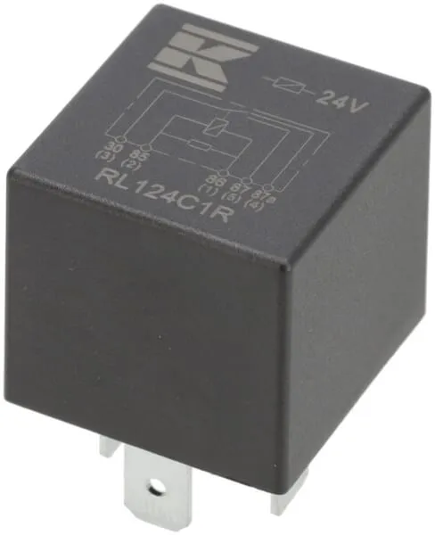 Minirelé 24 V, přepínací, 30 A / 40 A, s odporem, bez držáku