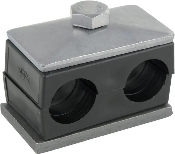 Dvojité trubkové svorky, kompletní, polypropylen (PP)