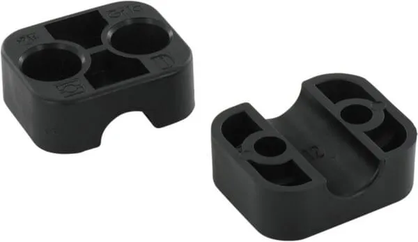 Polovina spony černý hladký A1