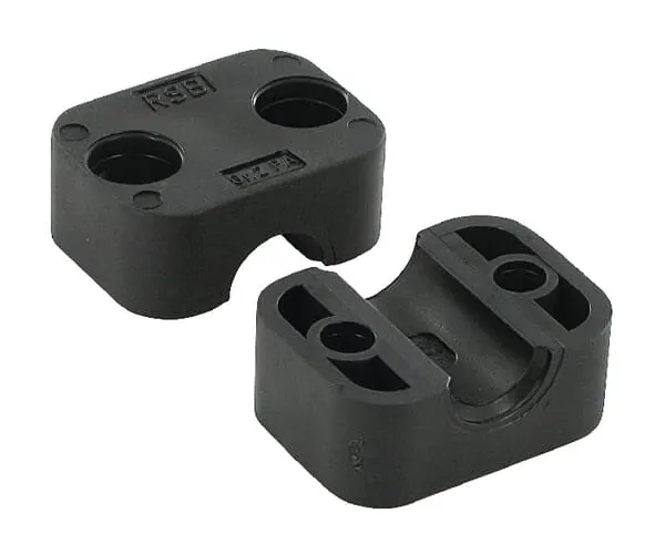 Polovina spony černý hladký A2