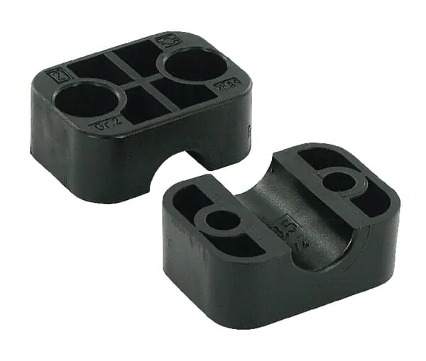 Polovina spony černý hladký A2