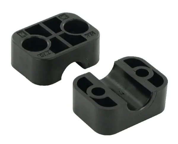 Polovina spony černý hladký A2