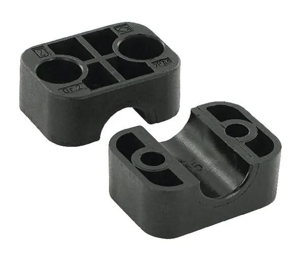 Polovina spony černý hladký A2