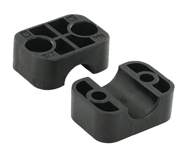 Polovina spony černý hladký A2