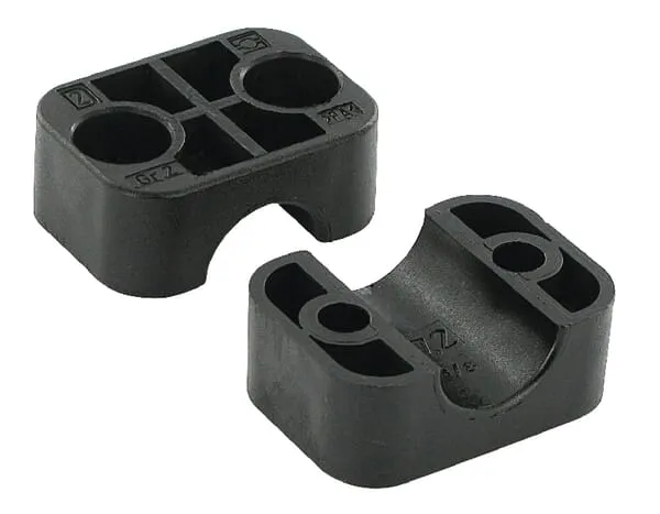 Polovina spony černý hladký A2