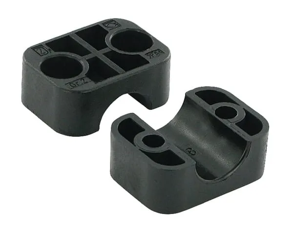 Polovina spony černý hladký A2