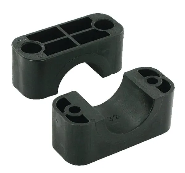 Polovina spony černý hladký A5