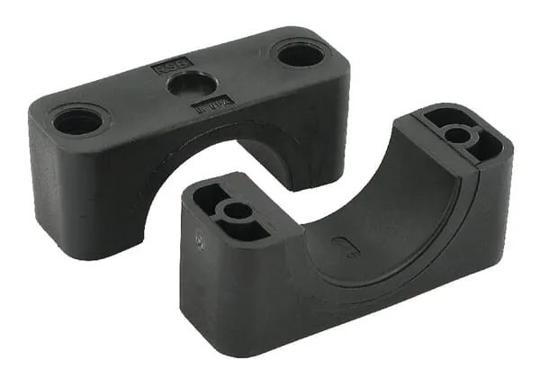 Polovina spony černý hladký A6