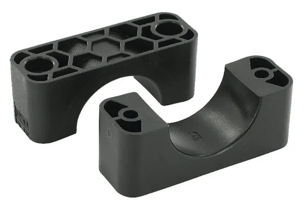 Polovina spony černý hladký A6