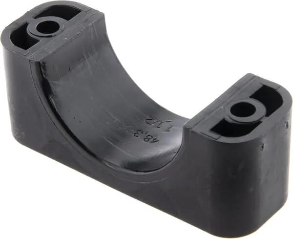 Polovina spony černý hladký A6