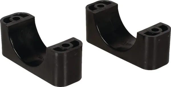 Polovina spony černý hladký A6