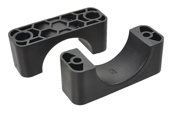 Polovina spony černý hladký A6