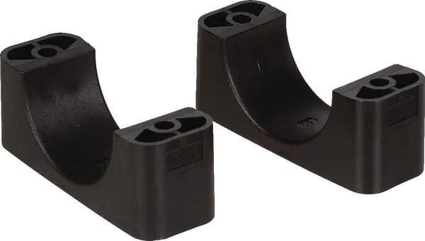 Polovina spony černý hladký A6