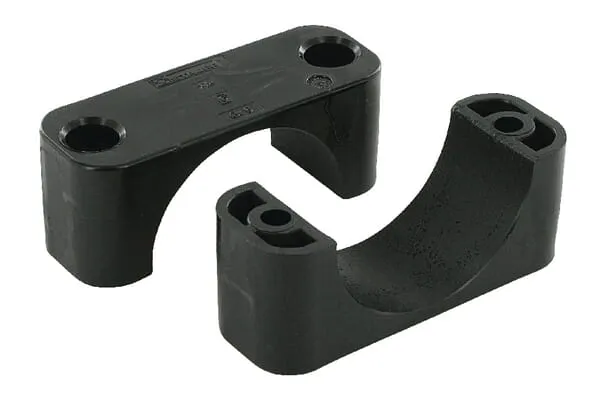 Polovina spony černý hladký A6