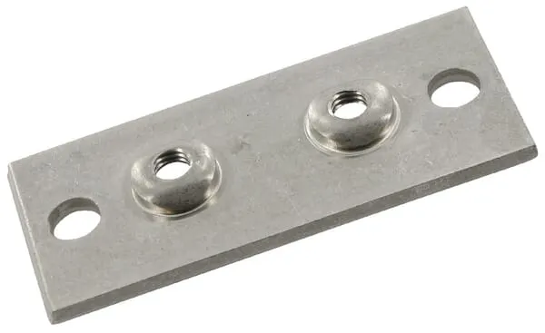 Montážní deska, 2 otvory, nerezová ocel, vel. 1