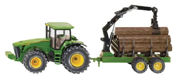 S01954 John Deere 8430 s lesnickým přívěsem