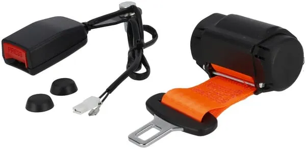 Navíjecí bezpečnostní pás, 2bodový se spínačem, oranžový