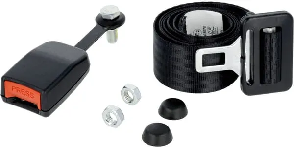 Statický černý bezpečnostní pás, 2bodový