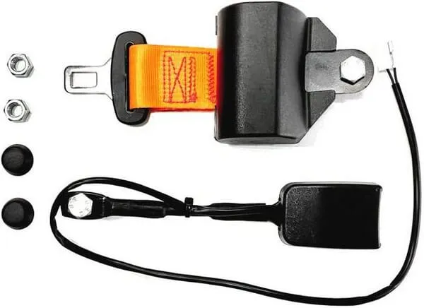 Navíjecí bezpečnostní pás, 2bodový se spínačem, oranžový