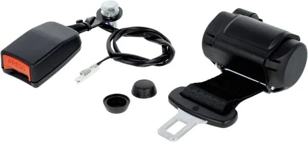 Navíjecí bezpečnostní pás, 2bodový se spínačem, černý