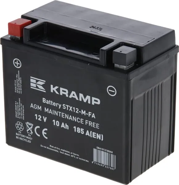 Baterie 12V 10Ah 185A uzavřená Kramp