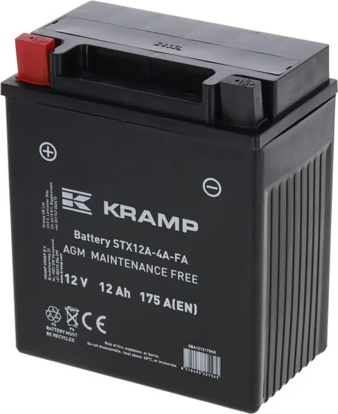Baterie 12V 12Ah 175A uzavřená Kramp