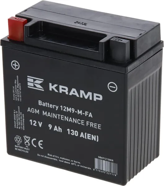 Baterie 12V 9Ah 130A uzavřená Kramp
