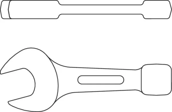 Úderový plochý klíč 30 mm