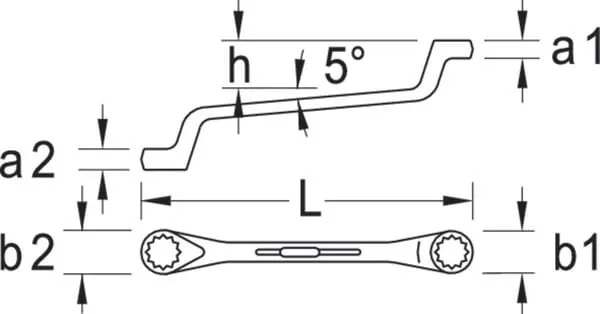 Očkový klíč 6x7mm