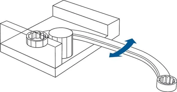 Očkový klíč zahnutý 11x13mm