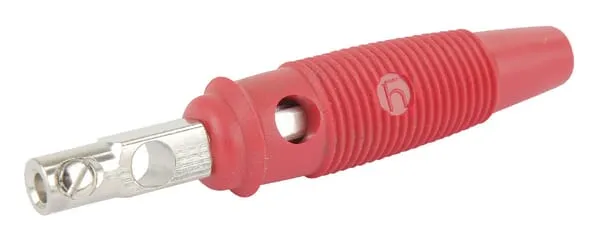 Zástrčka 4mm banánku červená