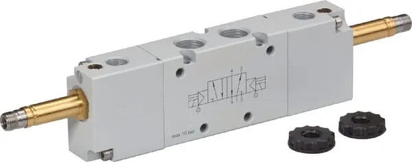 5/2cestný magnetický ventil, bistabilní, se servořízením