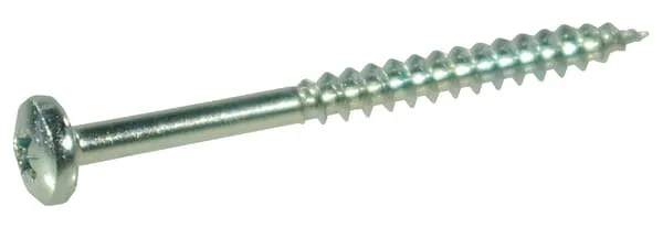 Šrouby do dřevotřísky s kulovou hlavou s křížovou drážkou, pozinkované