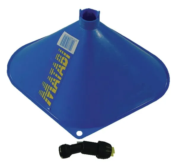 Kuželový kryt s tryskou, modrý