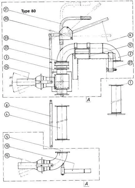 Doplňkové vybavení na kejdu - míchací jednotka s náhradními díly