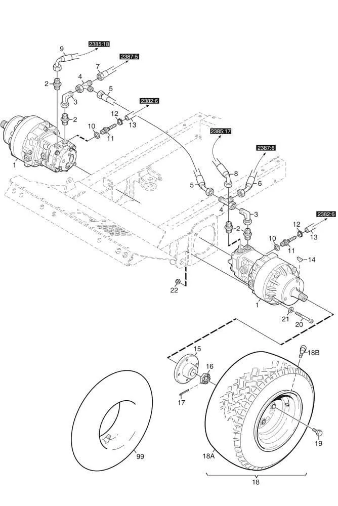Kolové motory přední Stiga Titan 20 B (13-7421-21)
