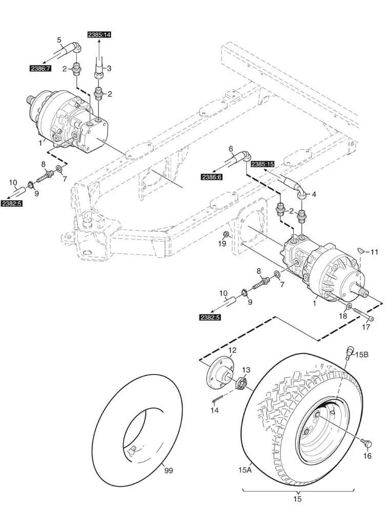 Kolové motory zadní Stiga Titan 20 B (13-7421-21)