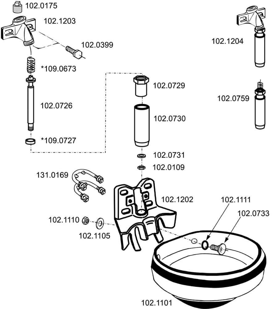Náhradní díly pro misku napajedla model 1200 Suevia