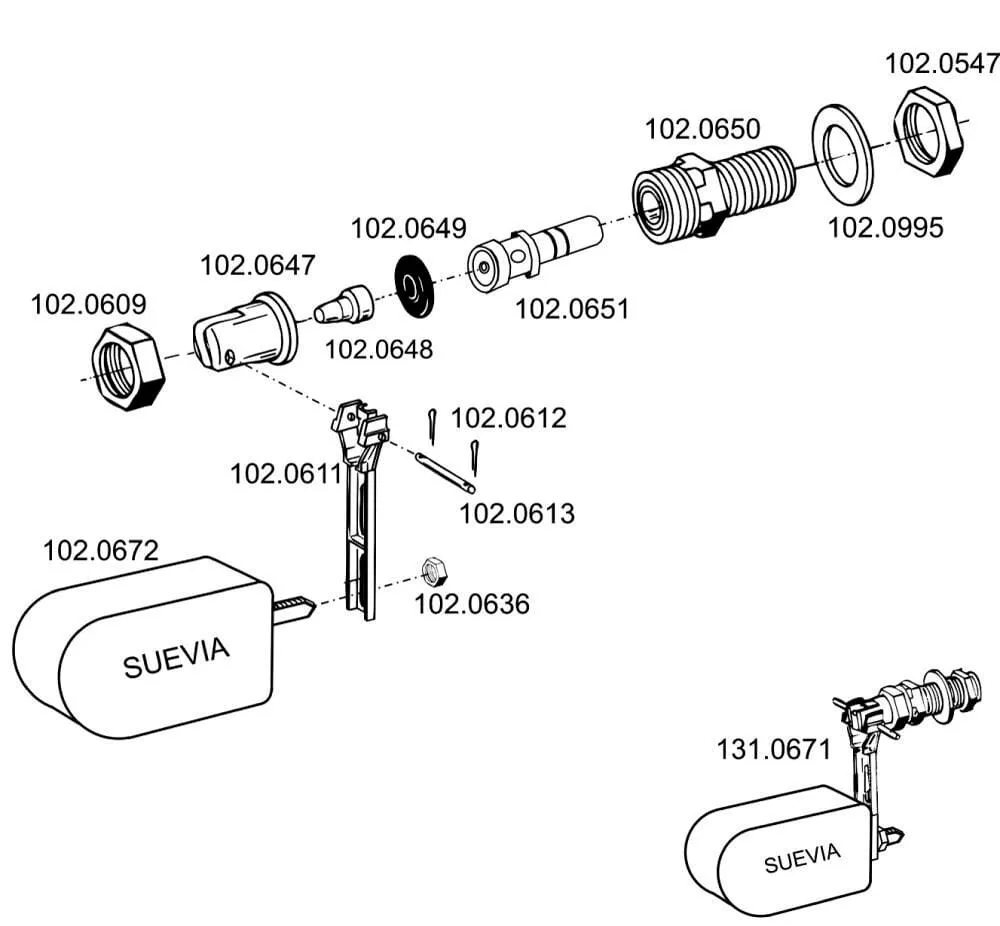 + SU Onderdelen model 671 Suevia